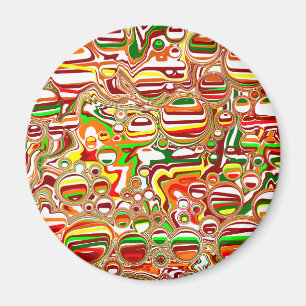 Retro-Blasen Digitale Kunst Magnet