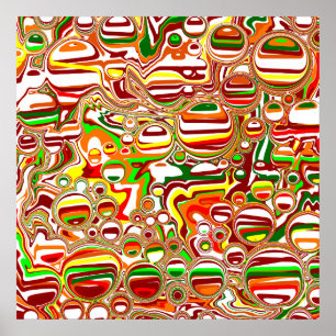 Retro-Blasen Digitale Kunst Poster