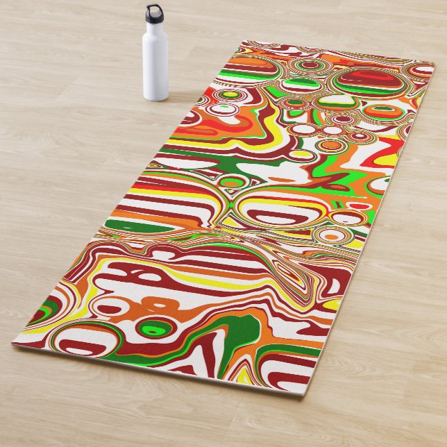 Retro-Blasen Digitale Kunst Yogamatte (Beispiel)