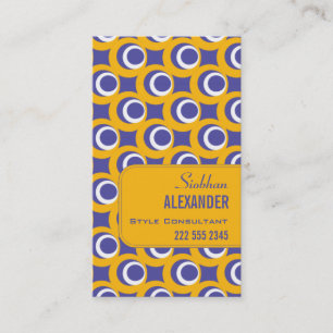 Retro Blasen-Visitenkarte Visitenkarte