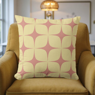 Retro Blassgelb & Rot Mittelalterliche Moderne  Kissen