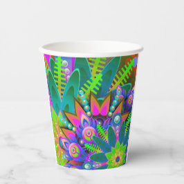 Retro-Blätter Pappbecher