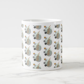 Retro-Blattmuster Jumbo-Tasse