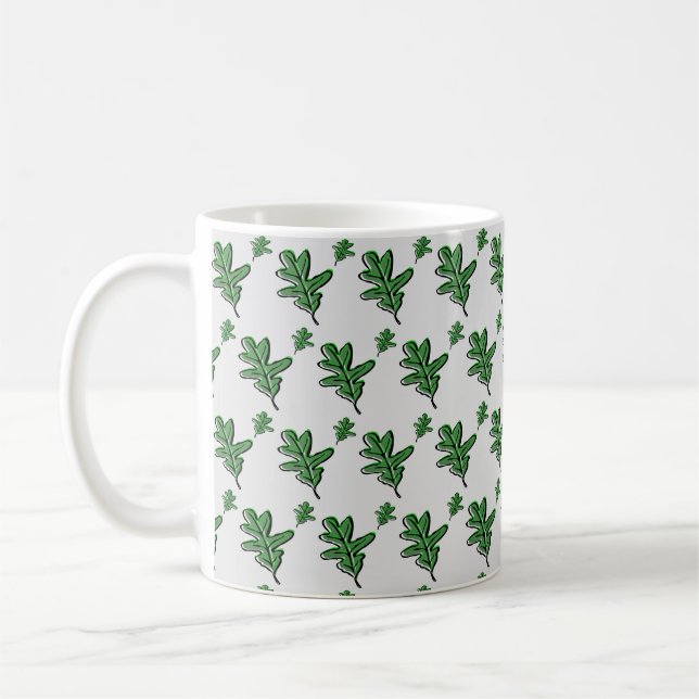 Retro-Blattmuster Kaffeetasse (Links)