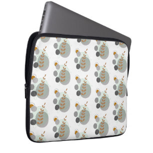 Retro-Blattmuster Laptopschutzhülle