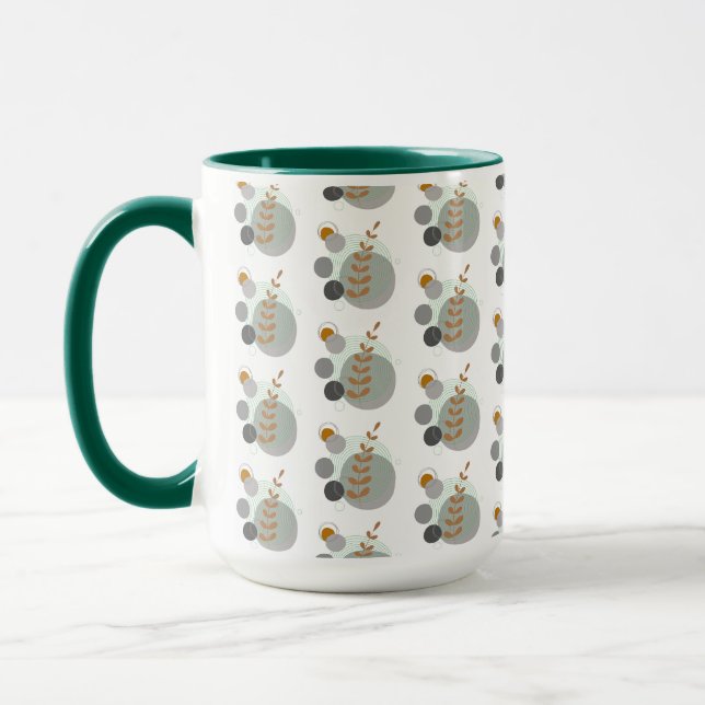 Retro-Blattmuster Tasse (Links)