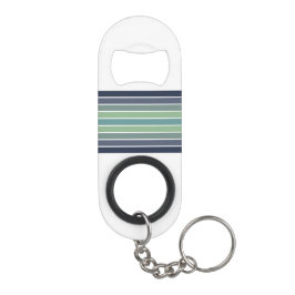 Retro Blau & Grün Surfbrett Streifen Mini Flaschenöffner