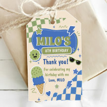 Retro Blau Grüner Jungen Geburtstag
