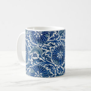 Retro Blau Mohn Ming-Dynastie China Kaffeetasse