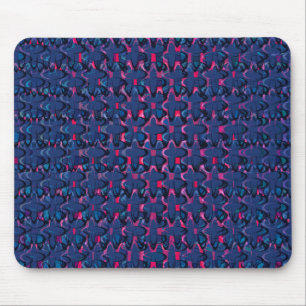 Retro blau-rosa Muster Mousepad