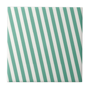 Retro Blau Streifen Muster Fliese