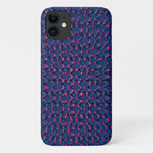 Retro Blau- und Rosa-Muster Case-Mate iPhone Hülle