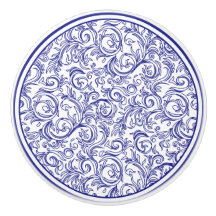 Retro Blau und Weiß Muster