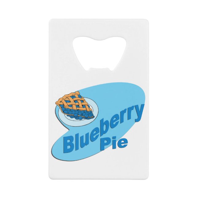 retro Blaubeerkuchen Geldbeutel Flaschenöffner (Vorderseite)