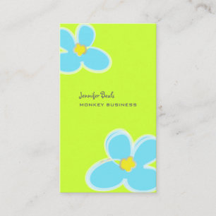RETRO BLAUE PLUMERIAS/DIY-HINTERGRUNDFARBE VISITENKARTE