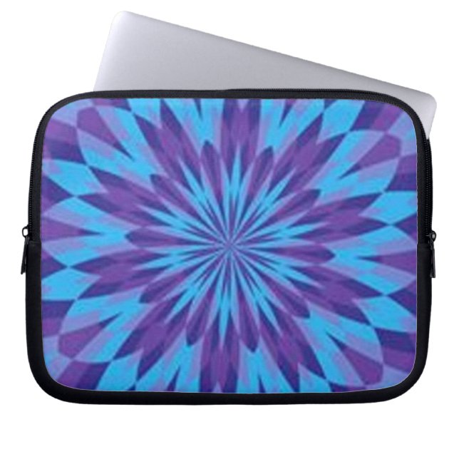 Retro blaue Spritzen-Laptop-Hülse Laptopschutzhülle (Vorderseite)