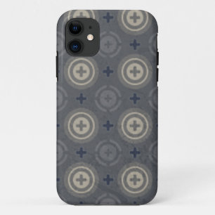 Retro blauer Schmutz-Tupfen-Entwurf Case-Mate iPhone Hülle