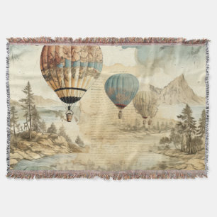 Retro Blaues Ballon Antikes Reise Landschaft Decke