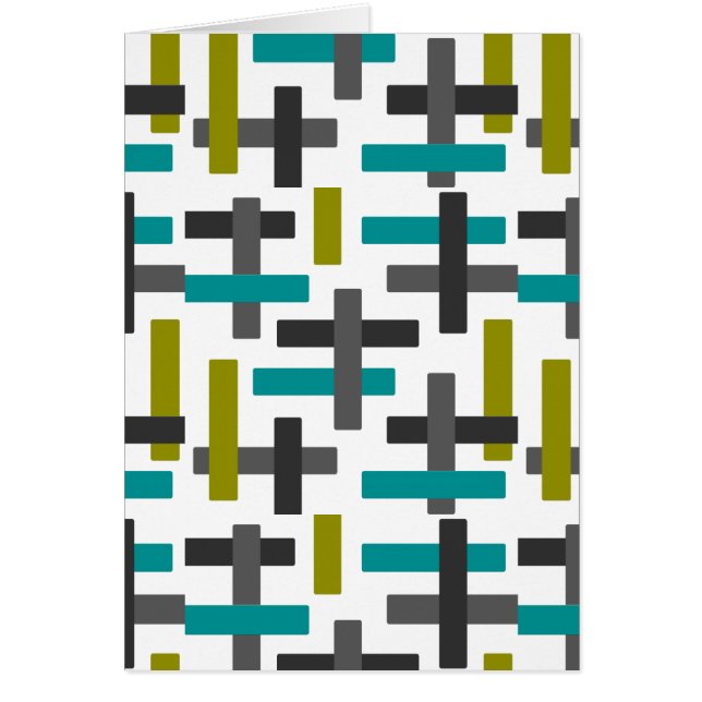 Retro blaues, grünes, graues abstraktes (Vorne)