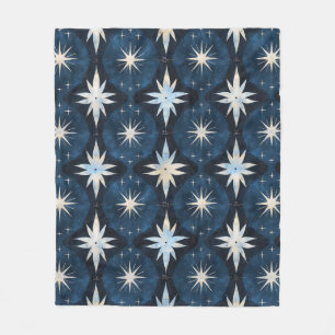 Retro-blaues Sternexplosion Fleecedecke