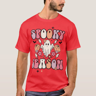 Retro Bleibe Spooky Niedlich Ghost Halloween Funny T-Shirt