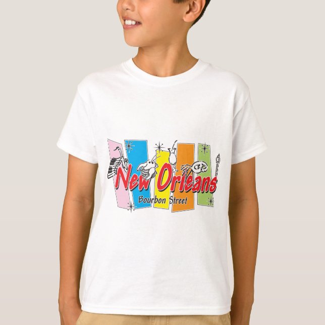 Retro Blick New Orleans T-Shirt (Vorderseite)