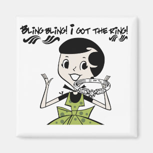 Retro Bling Ring-T-Shirts und Geschenke Magnet