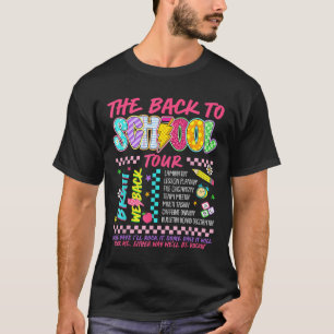 Retro-Blitz-Abcd Zurück zur Schule Tour-Teac T-Shirt