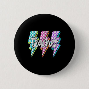 Retro-Blitz-Lehrer Button
