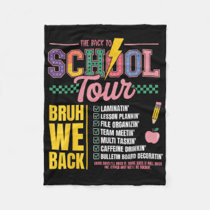 Retro Blitzschlag Abcd Back To School Tour Teac Fleecedecke