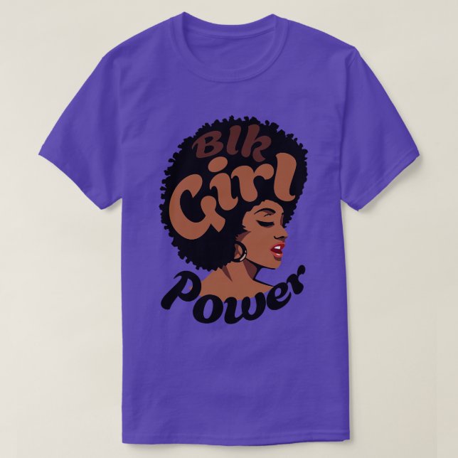 Retro BLK GRL PWR T-Shirt (Design vorne)