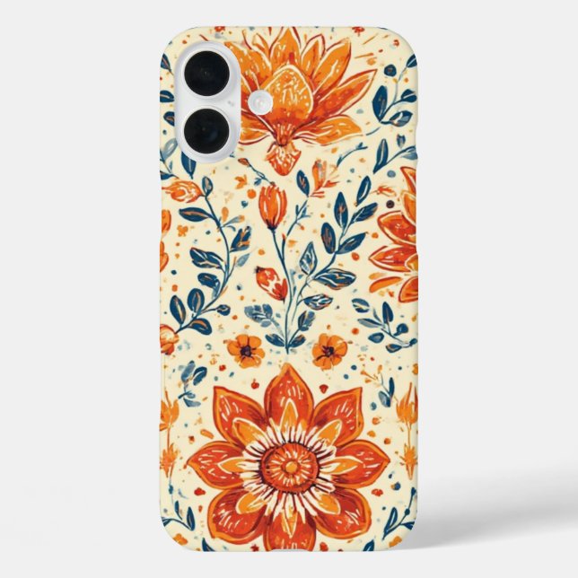 Retro Bloom Burst - IPhone 16 Fall Case-Mate iPhone Hülle (Rückseite)