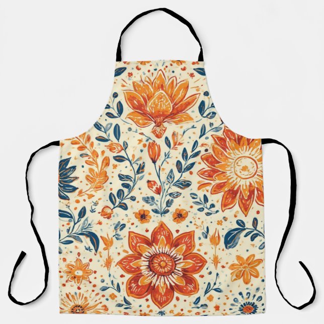 Retro Bloom Burst - Schürze (Vorderseite)