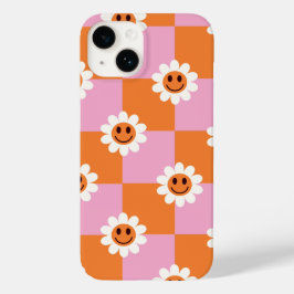 "Retro Bloom – Ein karierter Twist zum Thema Glück Case-Mate iPhone 14 Hülle