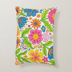Retro Bloom Floral Dekokissen