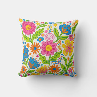 Retro Bloom Floral  Kissen