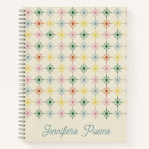 Retro Bloom Geometric Floral Print Personalisiert