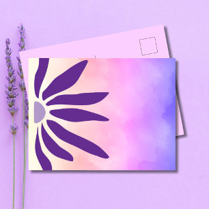 Retro Bloom Geometric Mod Blume Postkarte
