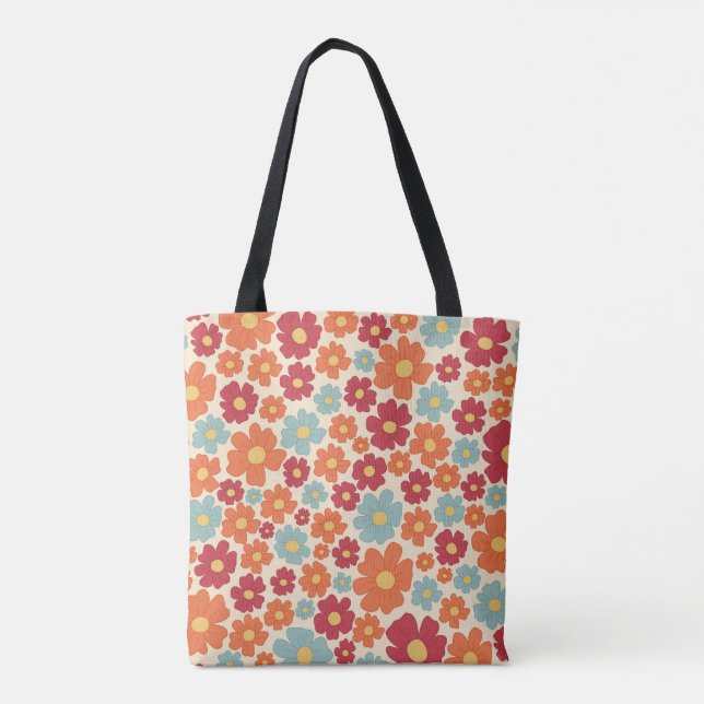 Retro Bloom Tote Bag (Rückseite)