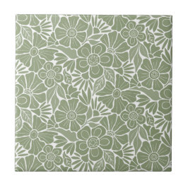 Retro Blossom Parade Blume blühen Fliese