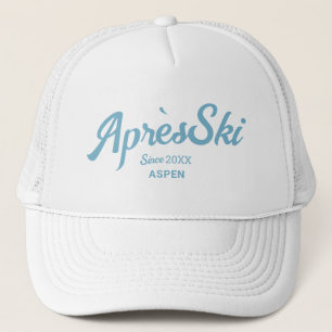 Retro blue Apres Ski Custom Ski Resort Partys Truckerkappe