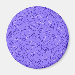 Retro Blue Boomerang Magnet