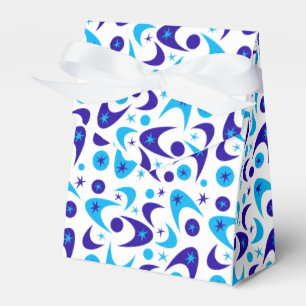 Retro Blue Boomerangs Geschenkschachtel