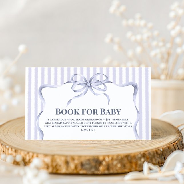Retro Blue Bow Cafe Bebe Boy Coffee Baby Shower Begleitkarte (Von Creator hochgeladen)