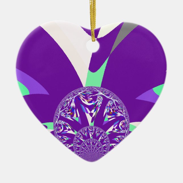 Retro Blue Cyan Kaleidoskop Art Print Keramik Ornament (Vorne)