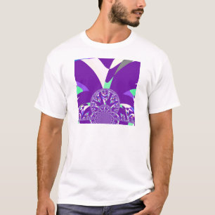 Retro Blue Cyan Kaleidoskop Art Print T-Shirt