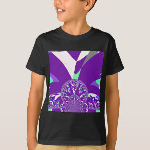 Retro Blue Cyan Kaleidoskop Art Print T-Shirt