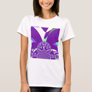 Retro Blue Cyan Kaleidoskop Art Print T-Shirt