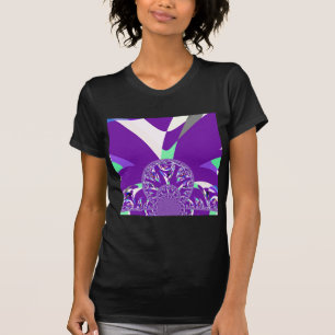 Retro Blue Cyan Kaleidoskop Art Print T-Shirt