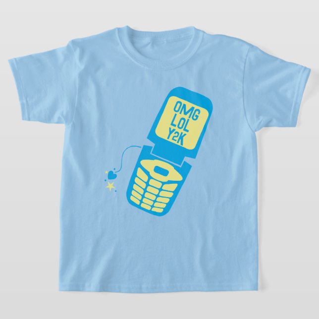 Retro Blue Dreh Phone T - Shirt (Ablage )